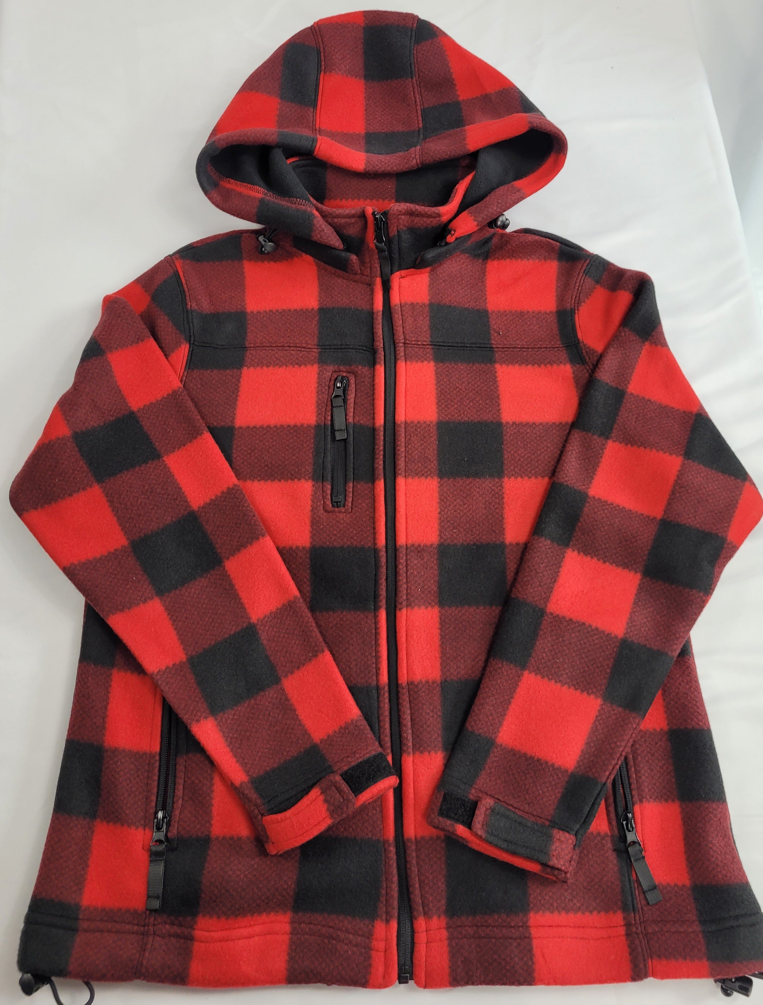 Plaid fleece hot sale jacket women's