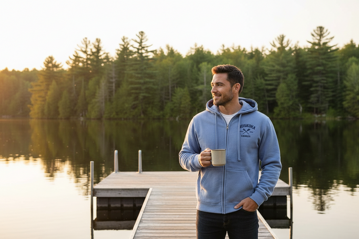 Full Zip Muskoka Sweatshirt – Footprints On Muskoka