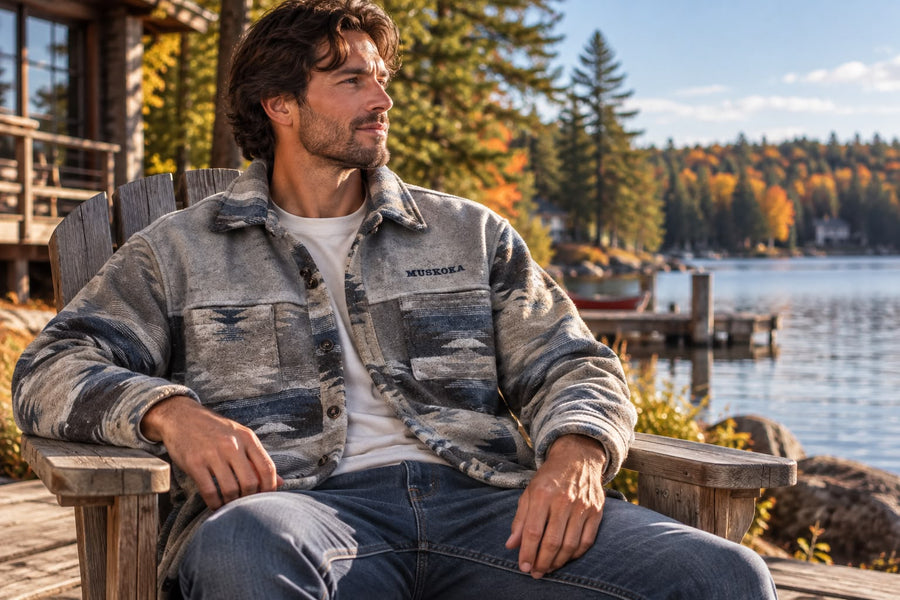 Lago Aztec Jacket - Blue/Grey